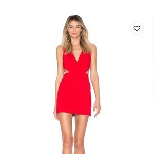 NBD Red Cut Out Dress
